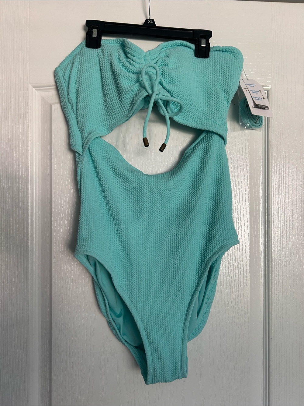 Time and Tru Mint Green Textured One-Piece Swimwear